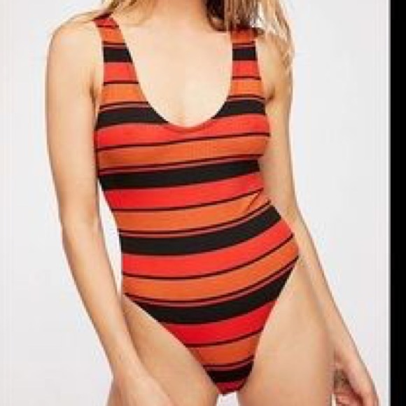 Free People Retro Striped Bodysuit - Picture 2 of 4